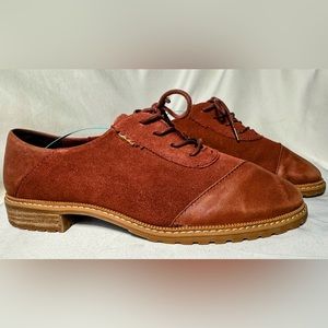 Toms Ainsley Women’s Size 9 Brown Leather/Suede Lace Up  Oxford